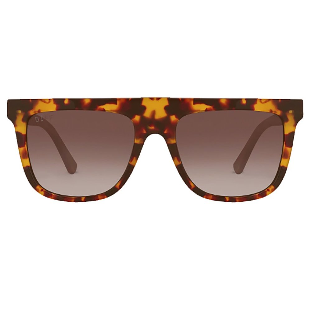 Stevie Polarized Sunglasses in Amber Tortoise/Brown Gradient